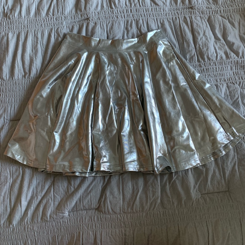 Silver Metallic Skirt